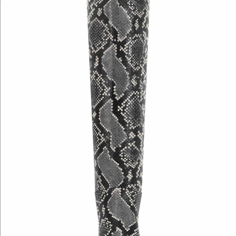 MARC Fisher knee high boots snake embossed stiletto heels size 7M gorpcore - Picture 5 of 8